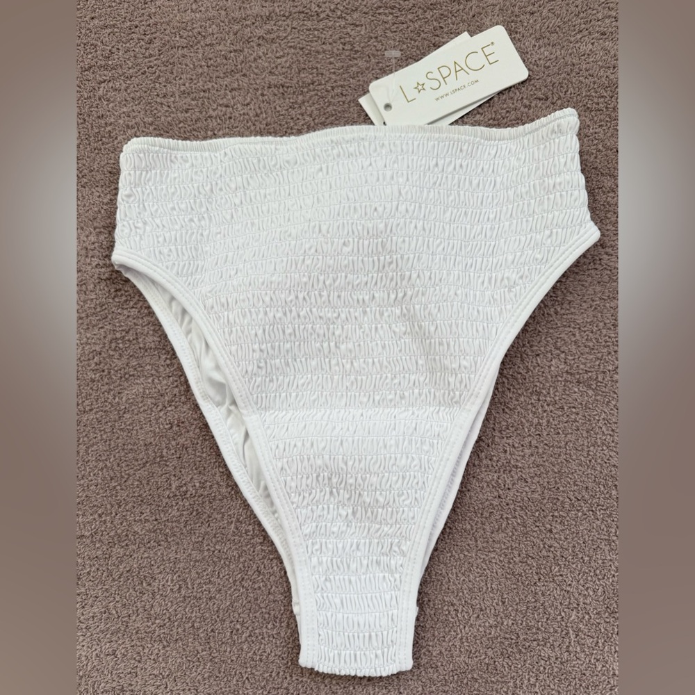 NEW - L*SPACE - Barlette Bitsy Bottom - WHITE NWT